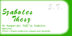 szabolcs thesz business card